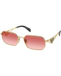 Prada - Pr A51S 5Ak40C Sunglasses Steel Geometric Normal Shaded - Lyst