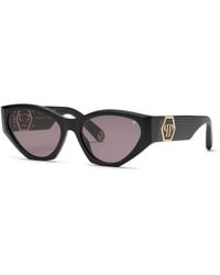 Philipp Plein - Spp161 Plein Capture 700 Sunglasses Acetate Cat Eye Normal - Lyst