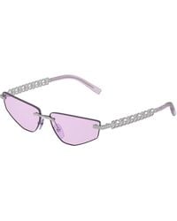 Dolce & Gabbana - Dg2301 05/1A Sunglasses Metal Squared Normal - Lyst