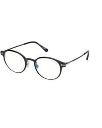 Tom Ford - Ft6188-B 5 Optical Frames Metal Round Normal - Lyst