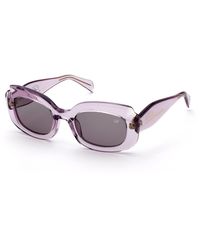 Blumarine - Sbm890 06Mh Sunglasses Acetate Squared Normal - Lyst