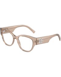 Dolce & Gabbana - Dg3377 3432 Optical Frames Acetate Transparent Butterfly Normal - Lyst