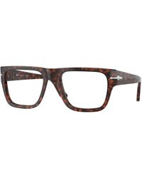 Persol - Po3348V 24 Optical Frames Acetate Transparent Squared Normal - Lyst