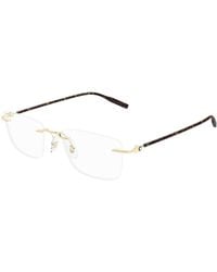 Montblanc - Mb0431O 002 Optical Frames Metal Transparent Squared - Lyst