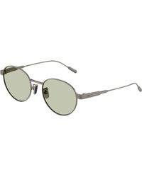 Moncler - Me4006Td Subtila 1002/2 Sunglasses Titanium Round Normal - Lyst