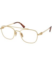 Miu Miu - Mu 51Wv Zvn1O1 Optical Frames Metal Squared Normal - Lyst