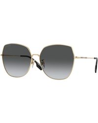 Burberry - Be3136D 1109T3 Sunglasses Steel Squared Polarized - Lyst