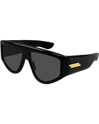 Bottega Veneta - Bv1492S 001 Sunglasses Acetate Wraparound - Lyst