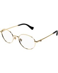 Gucci - Gg1608Ok 003 Optical Frames Titanium Transparent Round - Lyst