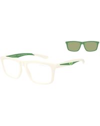 Emporio Armani - Ea4235 61871W Sunglasses Injected Transparent Squared Normal - Lyst