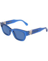 Ferragamo - Sf2067S 432 Sunglasses Acetate Squared Normal - Lyst