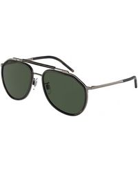 Dolce & Gabbana - Dg2277 13359A Sunglasses Metal Pilot Polarized - Lyst