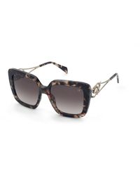 Blumarine - Sbm891 01Gq Sunglasses Acetate Squared Normal Shaded - Lyst