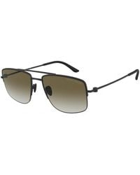 Giorgio Armani - Ar6137 30018E Sunglasses Metal Squared Shaded - Lyst