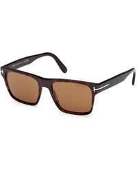 Tom Ford - Ft1205 Calder 52E Sunglasses Acetate Marrone Squared Normal - Lyst