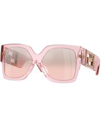 Versace - Ve4402 54727E Sunglasses Acetate Squared Normal Mirror - Lyst