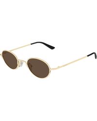 McQueen - Am0562S 002 Sunglasses Metal Round - Lyst