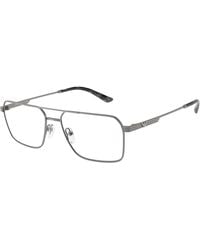 Emporio Armani - Ea1166 3001 Optical Frames Metal Transparent Squared Normal - Lyst