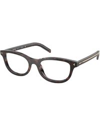 Prada - Pr D01Vu 17N1O1 Optical Frames Acetate Transparent Round Normal - Lyst