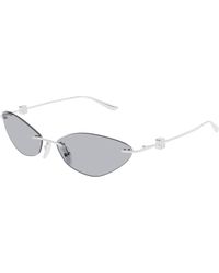 Balenciaga - Bb0536S 003 Sunglasses Metal Geometric - Lyst