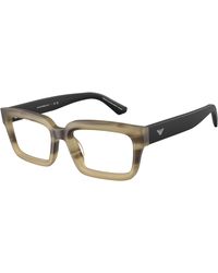 Emporio Armani - Ea3277U 6369 Optical Frames Acetate Transparent Squared Normal - Lyst