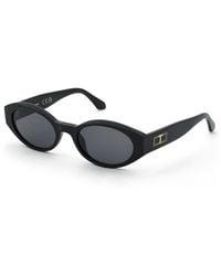 Twinset - Stw140 700 Sunglasses Acetate Smoke Geometric Normal - Lyst