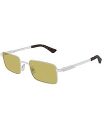 Bottega Veneta - Bv1469S 003 Sunglasses Metal Squared - Lyst