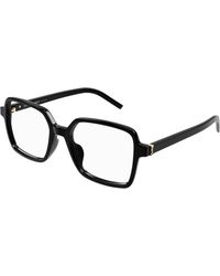Saint Laurent - Sl M139 002 Optical Frames Acetate Transparent Squared - Lyst