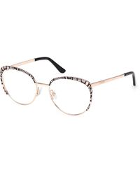 Guess - Gu50250 028 Optical Frames Metal Round Normal - Lyst