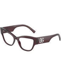 Dolce & Gabbana - Dg3378 3045 Optical Frames Acetate Transparent Cat Eye Normal - Lyst