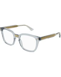 Gucci - Gg0184O 005 Optical Frames Acetate Transparent Squared - Lyst