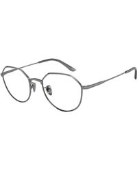 Giorgio Armani - Ar5142 3010 Optical Frames Metal Transparent Round Normal - Lyst
