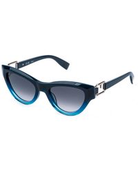 Furla - Sfu982 08Y6 Sunglasses Acetate Smoke Cat Eye Normal Nuanced - Lyst