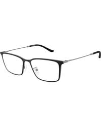 Emporio Armani - Ea1173D 3051 Optical Frames Metal Transparent Pillow Normal - Lyst