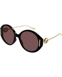 Gucci - Gg1202Sk 001 Sunglasses Acetate Round Normal - Lyst