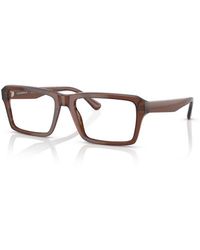 Emporio Armani - Ea3206 5044 Optical Frames Acetate Transparent Squared Normal - Lyst