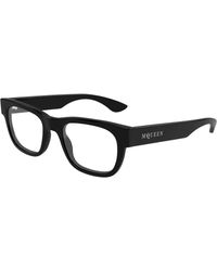 McQueen - Am0531O 001 Optical Frames Acetate Transparent Squared - Lyst