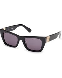 MAX&Co. - Mo0124 01A Sunglasses Acetate Smoke Cat Eye Normal - Lyst