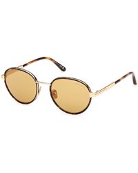 Tom Ford - Ft1339 Jet-02 53E Sunglasses Metal Round Normal - Lyst