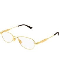 Bottega Veneta - Bv1510O 002 Optical Frames Metal Transparent Round - Lyst