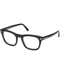 Tom Ford - Ft5870-B 001 Optical Frames Acetate Squared Normal - Lyst