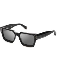 Philipp Plein - Spp005M Plein Brave Shade 700X Sunglasses Acetate Smoke Squared Normal Nuanced - Lyst