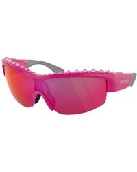 Swarovski - Sk6014 10376Q Sunglasses Injected Geometric Mirrored Mirror - Lyst