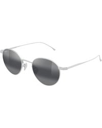Maui Jim - Mj0691S 001 Occhiali Da Sole Titanio Grigio Rotonda - Lyst