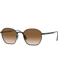 Persol - Po5004St 800251 Sunglasses Titanium Geometric Normal Shaded - Lyst