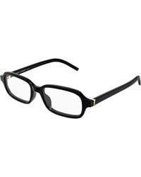 Saint Laurent - Sl M180 001 Optical Frames Acetate Transparent Squared - Lyst