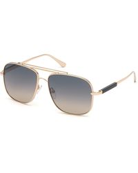 Tom Ford - Ft0669 Jude 28B Sunglasses Metal Geometric Normal Shaded - Lyst