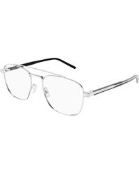 Saint Laurent - Sl 665 Opt 002 Optical Frames Metal Transparent Pilot - Lyst