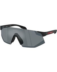 Prada Linea Rossa - Ps C03Su 12P5L0 Sunglasses Injected Geometric Mirror - Lyst