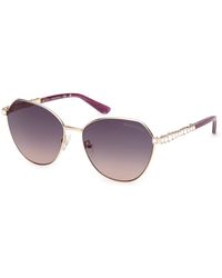Guess - Gm00036 32Z Sunglasses Metal Round Normal - Lyst
